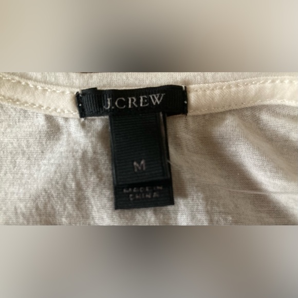 NWT J. Crew Beaded Cotton Tank. Size Medium. - Picture 3 of 9